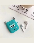 Dla przypadku AirPods bezprzewodowy Bluetooth etui na słuchawki do Apple Airpods Cartoon wzór pokrywa ochronna akcesoria okno ła