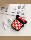 Dla przypadku AirPods bezprzewodowy Bluetooth etui na słuchawki do Apple Airpods Cartoon wzór pokrywa ochronna akcesoria okno ła