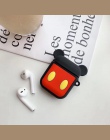 Dla przypadku AirPods bezprzewodowy Bluetooth etui na słuchawki do Apple Airpods Cartoon wzór pokrywa ochronna akcesoria okno ła