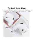 1 zestaw metalowy pył osłona ochronna etui z naklejką dla Apple AirPods etui na słuchawki powłoki skóry Protector dla AirPods ak