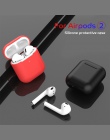 Silikonowe słuchawki przypadki dla Airpods 2 skóry pokrowiec etui Box Protector bezprzewodowe słuchawki ochronna pokrywa Coque d