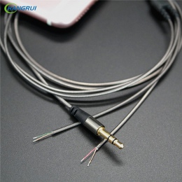 Hangrui 3.5mm DIY 3-słup Jack kabel do słuchawek wymiana słuchawek naprawa kabla 14 miedzi drut DIY MP3 TPE gorączka drutu