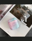 1 sztuk luksusowe marmuru ochronna pokrywa dla Apple Airpods 1:1 słuchawki Bluetooth opłat Box etui ochronne akcesoria do skóry