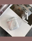 1 sztuk luksusowe marmuru ochronna pokrywa dla Apple Airpods 1:1 słuchawki Bluetooth opłat Box etui ochronne akcesoria do skóry