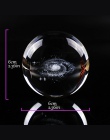 O średnicy 6 CM na całym świecie Galaxy miniatury kryształowa kula 3D grawerowane laserowo kwarcowy szkła kula kula akcesoria do