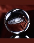 O średnicy 6 CM na całym świecie Galaxy miniatury kryształowa kula 3D grawerowane laserowo kwarcowy szkła kula kula akcesoria do
