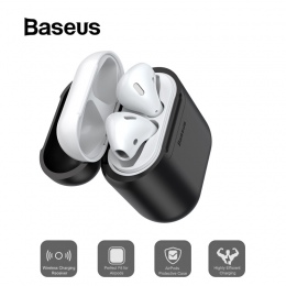 Baseus Qi bezprzewodowe ładowanie dla przypadku AirPods silikonowa osłona ochronna do kapsułek Apple Air AirPod ładowarka Case a