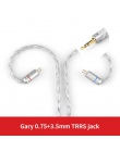 TRN T2 16 rdzeń posrebrzana HIFI kabel do aktualizacji 3.5/2.5/4.4mm wtyczka MMCX/2Pin złącze dla TRN V80 KZ AS10/AS06/ZS10 CCA 