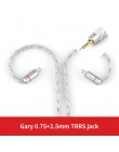 TRN T2 16 rdzeń posrebrzana HIFI kabel do aktualizacji 3.5/2.5/4.4mm wtyczka MMCX/2Pin złącze dla TRN V80 KZ AS10/AS06/ZS10 CCA 