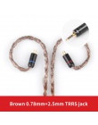 TRN T2 16 rdzeń posrebrzana HIFI kabel do aktualizacji 3.5/2.5/4.4mm wtyczka MMCX/2Pin złącze dla TRN V80 KZ AS10/AS06/ZS10 CCA 