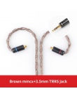 TRN T2 16 rdzeń posrebrzana HIFI kabel do aktualizacji 3.5/2.5/4.4mm wtyczka MMCX/2Pin złącze dla TRN V80 KZ AS10/AS06/ZS10 CCA 