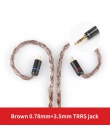 TRN T2 16 rdzeń posrebrzana HIFI kabel do aktualizacji 3.5/2.5/4.4mm wtyczka MMCX/2Pin złącze dla TRN V80 KZ AS10/AS06/ZS10 CCA 