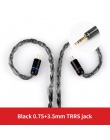 TRN T2 16 rdzeń posrebrzana HIFI kabel do aktualizacji 3.5/2.5/4.4mm wtyczka MMCX/2Pin złącze dla TRN V80 KZ AS10/AS06/ZS10 CCA 