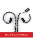 TRN T2 16 rdzeń posrebrzana HIFI kabel do aktualizacji 3.5/2.5/4.4mm wtyczka MMCX/2Pin złącze dla TRN V80 KZ AS10/AS06/ZS10 CCA 