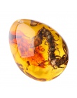 Moda naturalne owady bursztynowy kamień Ornament oryginalność skorpiony butterfly Bee kraba dekoracje DIY rzemiosło prezent