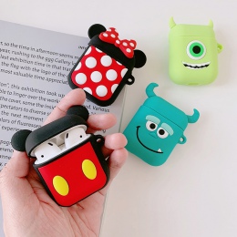 Mickey Minnie miękkie Bluetooth bezprzewodowy etui na słuchawki dla AirPods pokrywa ochronna skóry akcesoria dla Apple Airpods o