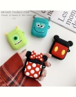 Mickey Minnie miękkie Bluetooth bezprzewodowy etui na słuchawki dla AirPods pokrywa ochronna skóry akcesoria dla Apple Airpods o