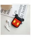 Mickey Minnie miękkie Bluetooth bezprzewodowy etui na słuchawki dla AirPods pokrywa ochronna skóry akcesoria dla Apple Airpods o