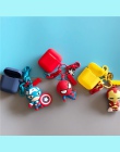 Iron Man Captain America Marvel lalki brelok silikonowe etui do Apple Airpods miękka, odporna na wstrząsy pokrywa dla nowego air