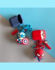 Iron Man Captain America Marvel lalki brelok silikonowe etui do Apple Airpods miękka, odporna na wstrząsy pokrywa dla nowego air