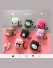 Miękkie silikonowe TPU Cute Cartoon słuchawki bezprzewodowe pokrywa ochronna etui na Apple Airpods 2 Funda Box dla powietrza str