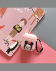 Miękkie silikonowe TPU Cute Cartoon słuchawki bezprzewodowe pokrywa ochronna etui na Apple Airpods 2 Funda Box dla powietrza str