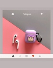 Miękkie silikonowe TPU Cute Cartoon słuchawki bezprzewodowe pokrywa ochronna etui na Apple Airpods 2 Funda Box dla powietrza str