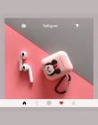 Miękkie silikonowe TPU Cute Cartoon słuchawki bezprzewodowe pokrywa ochronna etui na Apple Airpods 2 Funda Box dla powietrza str