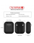 Sprawa silikonowy do AirPods 2 Bluetooth słuchawki bezprzewodowe douszne dla Apple AirPods Case ochronna dla powietrza strąków 2