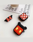 Śliczne miękkie silikonowe etui do Apple Airpods okno ładowania uroczy niedźwiedź brunatny Mickey etui na słuchawki dla AirPods 