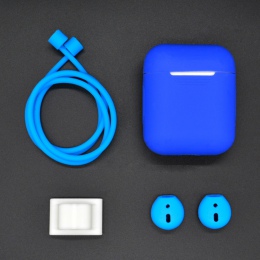 5 w 1 10 kolorów etui na słuchawki douszne Bluetooth bezprzewodowy zestaw słuchawkowy do słuchawki Airpods + pasek na szyję uchw