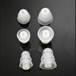 2 sztuk/1 para zestaw słuchawkowy Wkładki do uszu słuchawki douszne pąki końcówki douszne douszne silikonowe słuchawki na podusz