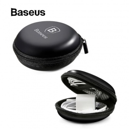 Baseus EVA etui na słuchawki przenośna pamięć masowa zestaw słuchawkowy twarde torby Mini zapinana na zamek okrągłe pudełko akce