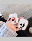 Torby na poduszki powietrzne Mickey Minnie Mouse Cartoon PC przezroczysty futerał na Airpods bezprzewodowy Bluretooth słuchawki 