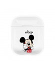 Torby na poduszki powietrzne Mickey Minnie Mouse Cartoon PC przezroczysty futerał na Airpods bezprzewodowy Bluretooth słuchawki 