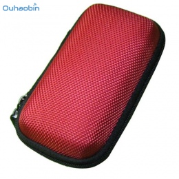 Ouhaobin czerwony przenośny pokrowiec na słuchawki długi okrągły twardy futerał do przechowywania torba na słuchawki słuchawki S