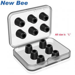 New Bee 6 Pairs Wymiana Słuchawki Porady Izolacja Szumów Pianka Słuchawki Klocki Słuchawka Earbuds dla Ucha Słuchawki Słuchawki