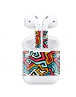 Śliczne zwierząt anime telefon decor naklejki dla airpods na poduszki powietrzne przypadku kamuflaż abstrakcyjny wzór Shantou Gr