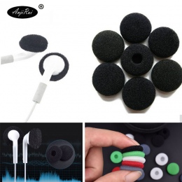 10 sztuk ANJIRUI 18mm czarna miękka pianka słuchawka douszna Wkładki do uszu wymiana gąbki okładki porady na słuchawki MP3 MP4 t