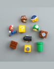 10 sztuk 3D Super Mario Bros. Magnesy na lodówkę lodówka naklejki naklejki śmieszne dziewczyny chłopcy dzieci dzieci Student zab