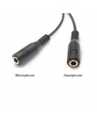 Ouhaobin popularne sprzedaż 3.5mm Stereo Audio męski na 2 żeński zestaw słuchawkowy mikrofonem Y kabel splittera Adapter czarny 