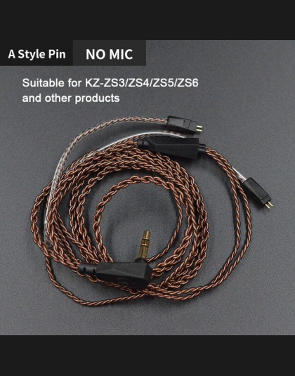 KZ ZS10 oryginalny kabel o wysokiej czystości miedzi beztlenowej Twisted kabel do aktualizacji KZ 2pin kabel do KZ ZS10 /ZST/ES3