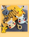 Poduszki powietrzne 2 Cartoon Pokemon śliczne śmieszne Pikachu słuchawki pokrywa dla Apple bezprzewodowy zestaw słuchawkowy blue