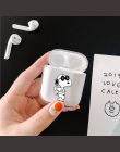 Bezprzewodowy zestaw słuchawkowy Bluetooth słuchawki Shell skóry dla Apple AirPods Case Cartoon przezroczysty twardy PC pokrywa 