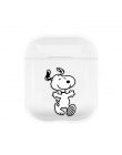 Bezprzewodowy zestaw słuchawkowy Bluetooth słuchawki Shell skóry dla Apple AirPods Case Cartoon przezroczysty twardy PC pokrywa 