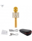 WS858 profesjonalny bezprzewodowy mikrofon do karaoke głośnik pojemnościowy mikrofon z torbą Bluetooth Radio Studio nagrywania M