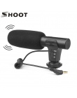Strzelać 3.5mm Stereo aparat fotograficzny mikrofon VLOG fotografia wywiad cyfrowego wideo mikrofon do nagrań do aparatu Nikon C