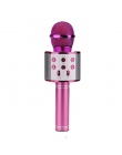 Profesjonalne Bluetooth mikrofon bezprzewodowy WS-858 Karaoke mikrofony głośnik ręczny odtwarzacz muzyczny mikrofon śpiew rejest