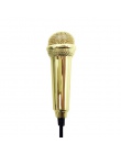 HOT Mini Karaoke pojemnościowy przewodowy Stereo 3.5mm mikrofon dla telefonu komórkowego z systemem Android Drop shipping