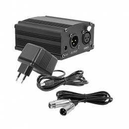 Dla Bm 800 Mikrofon zasilacz Phantom 48 V z adapterem kabel Audio XLR do skraplacza Micro Mikrofon do karaoke Mikrofon